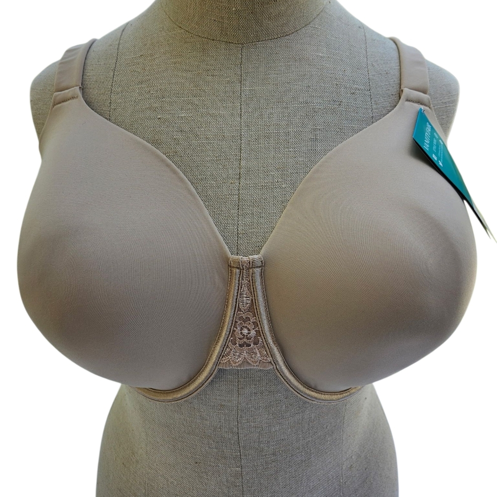 Vanity Fair Beauty Back Smoothing Bra Size 40G Damask Tan 4 Hook Full Figure New